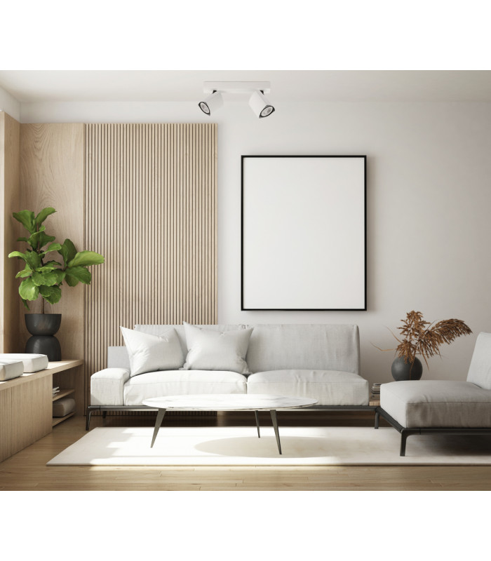 Merusa Modern Twin Ceiling Spotlight GU10-3