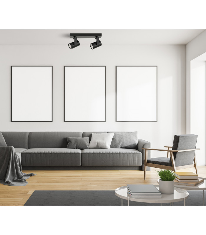 Spiela Modern Twin Ceiling Spotlight GU10-3