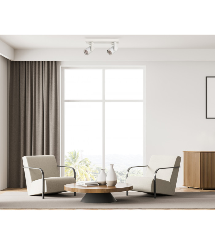 Spiela Modern Twin Ceiling Spotlight GU10-3