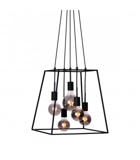 Almodovi Industrial Retro 6 Light Cluster Pendant Ceiling Light E27-1