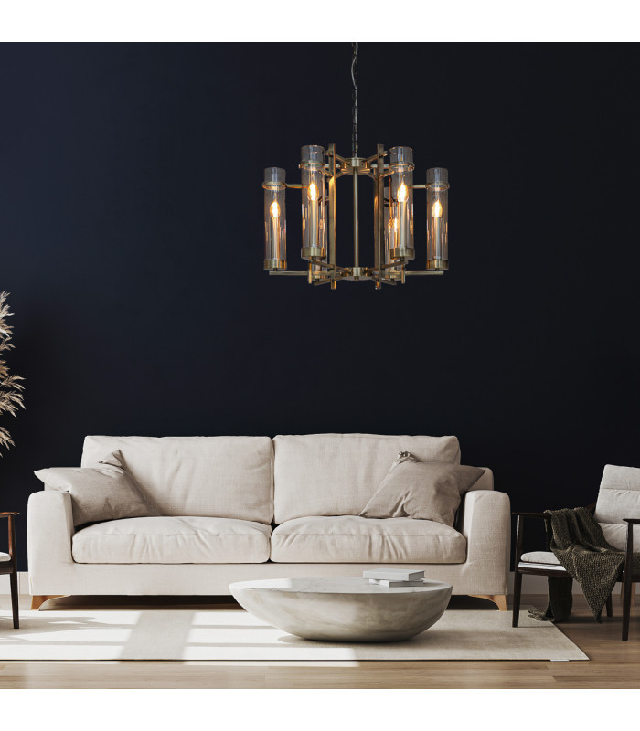 Aspen Classic 6 Light Multi Arm Pendant Ceiling Light E14-3