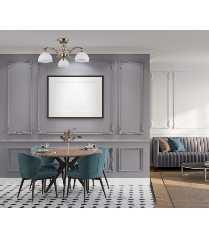 Feneza Stylish 3 Light Multi Arm Semi Flush Ceiling Lamp E27-3