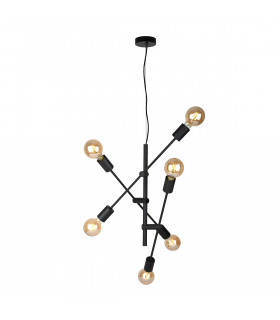 Ferreia Industrial Retro 6 Light Multi Arm Pendant Ceiling Light E27-1
