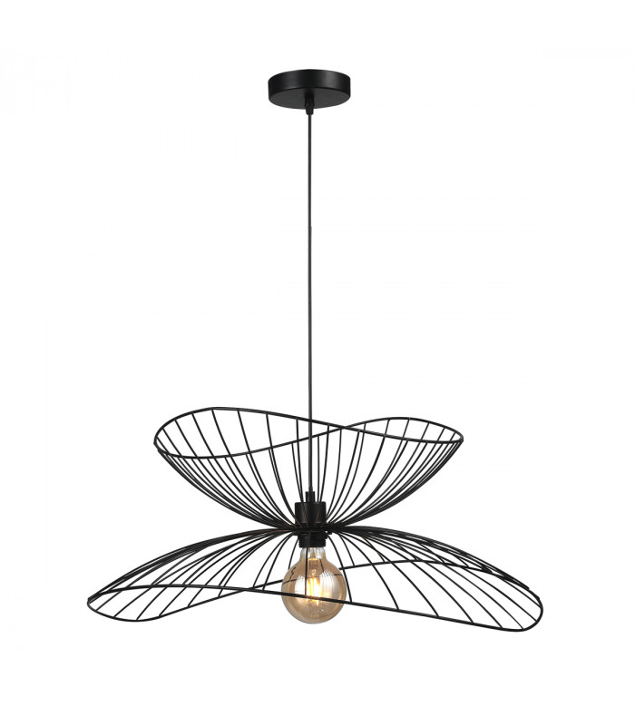 Galia Modern 1 Light Wire Frame Pendant Ceiling Light E27-1