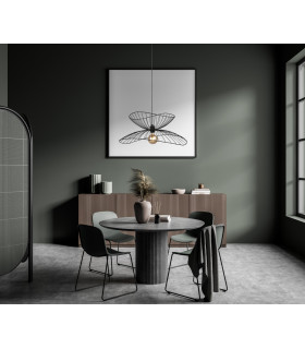 Galia Modern 1 Light Wire Frame Pendant Ceiling Light E27-3
