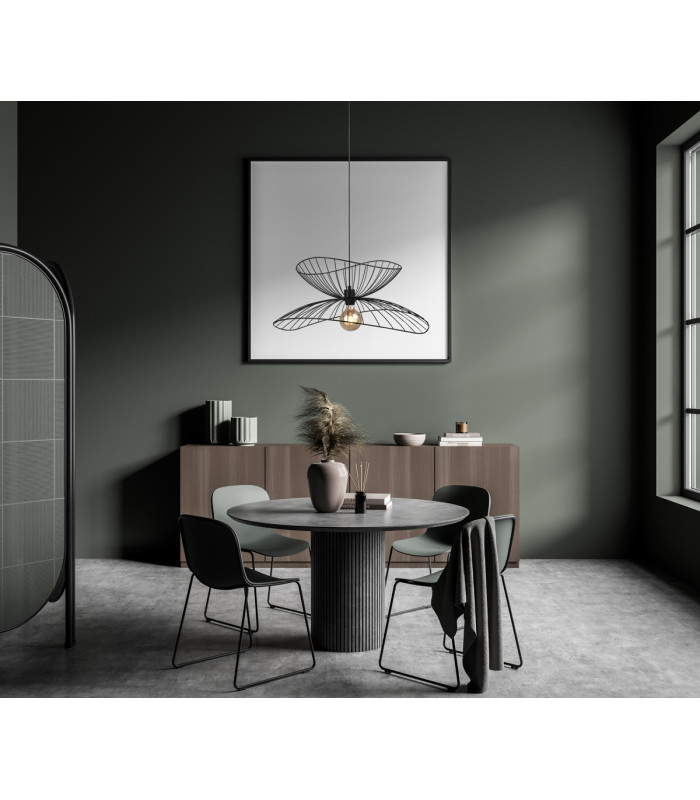 Galia Modern 1 Light Wire Frame Pendant Ceiling Light E27-3