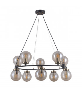 Galvez Industrial Retro 10 Light Globe Pendant Ceiling Light E14-1