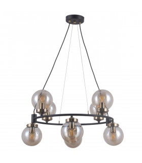 Galvez Industrial Retro 8 Light Globe Pendant Ceiling Light E14-1