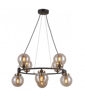 Galvez Industrial Retro 8 Light Globe Pendant Ceiling Light E14-2
