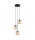 Kalula Industrial Retro 3 Light Cluster Pendant Ceiling Light E27-1