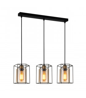 Kalula Industrial Retro 3 Light Bar Pendant Ceiling Light E27-1