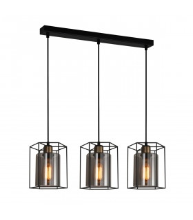 Kalula Industrial Retro 3 Light Bar Pendant Ceiling Light E27-1