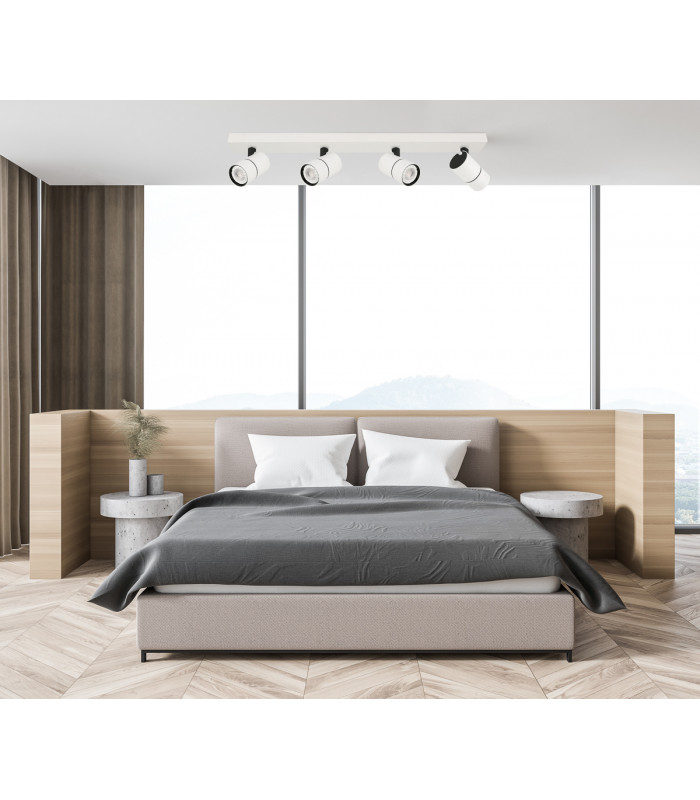 Laconi Modern 4 Light Ceiling Spotlight Bar GU10-3