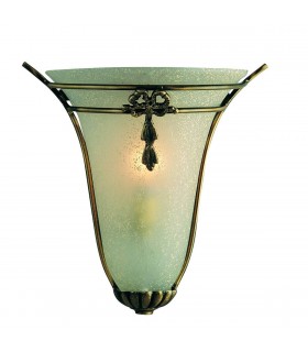 1 Light Indoor Half Wall Washer Light Bronze with Frosted Scavo Glass, E14 - 1