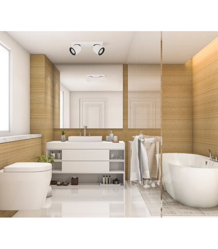 Nuora Modern 2 Light Twin Ceiling Spotlight GU10-3