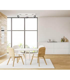 Nuora Modern 3 Light Ceiling Spotlight Bar GU10-3