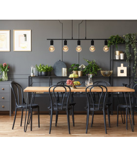 Odivela Industrial Retro 5 Light Bar Pendant Ceiling Light E27-3