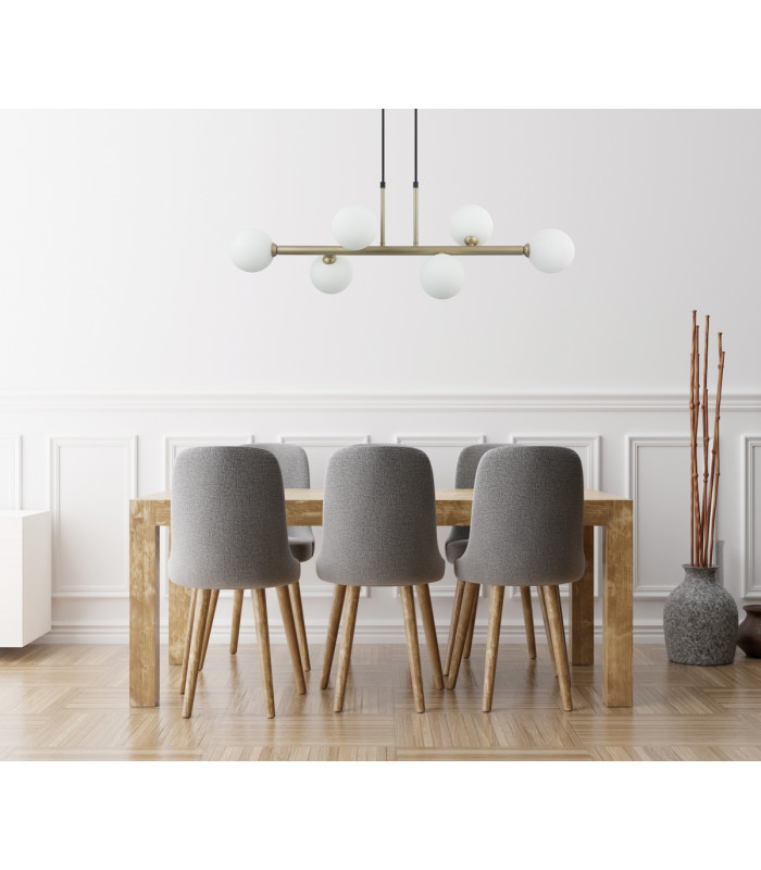 Olbia Modern 6 Light Bar Pendant Ceiling Light G9-3
