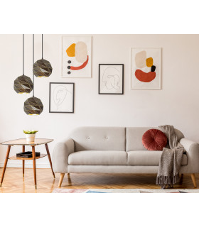 Palermo Modern 1 Light Dome Pendant Ceiling Light E27-3