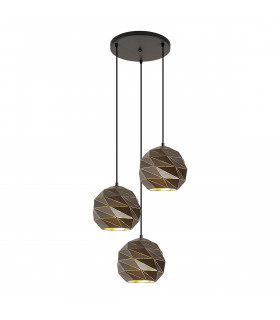 Palermo Modern 3 Light Cluster Pendant Ceiling Light E27-1