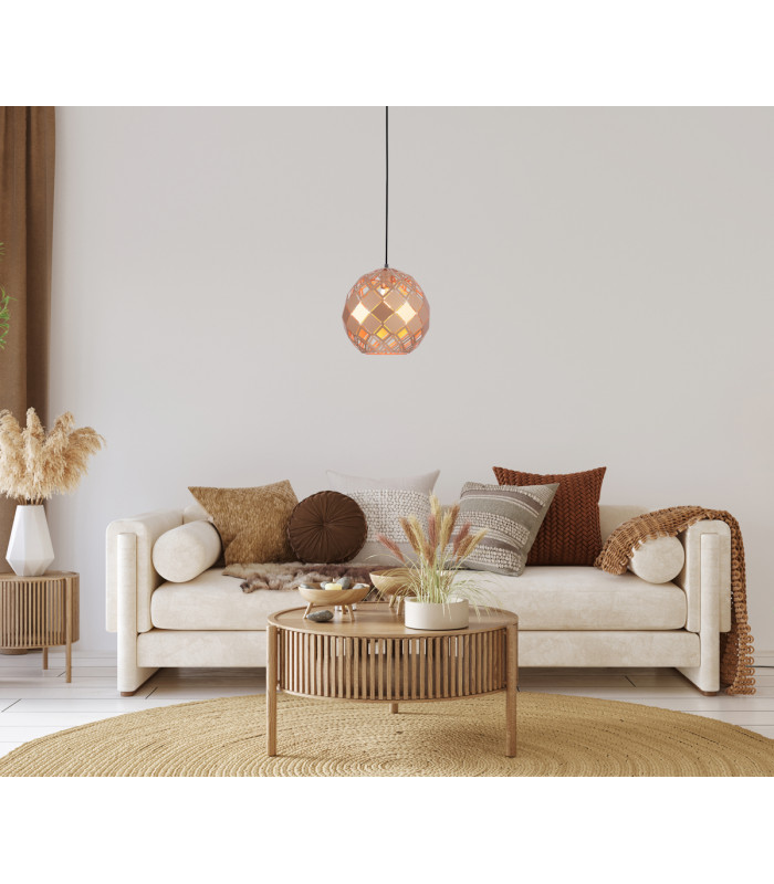 Paulela Modern 1 Light Dome Pendant Ceiling Light E27-3