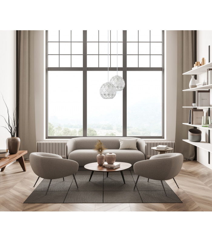 Paulela Modern 1 Light Dome Pendant Ceiling Light E27-3