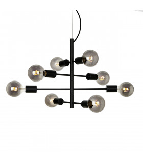 Portel Industrial Retro 8 Light Multi Arm Pendant Ceiling Light E27-1