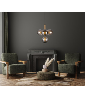 Ravena Modern 4 Light Globe Pendant Ceiling Light E27 LED-3