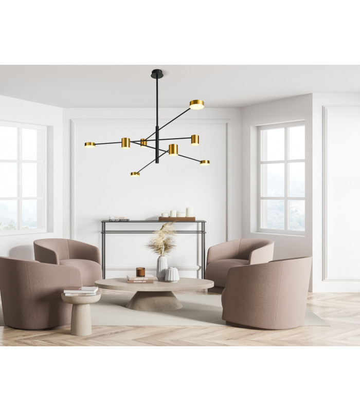 Remdal Modern Multi Arm Pendant Ceiling Light LED 3000K-3