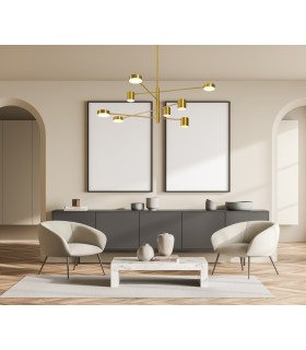 Remdal Modern Multi Arm Pendant Ceiling Light LED 3000K-3