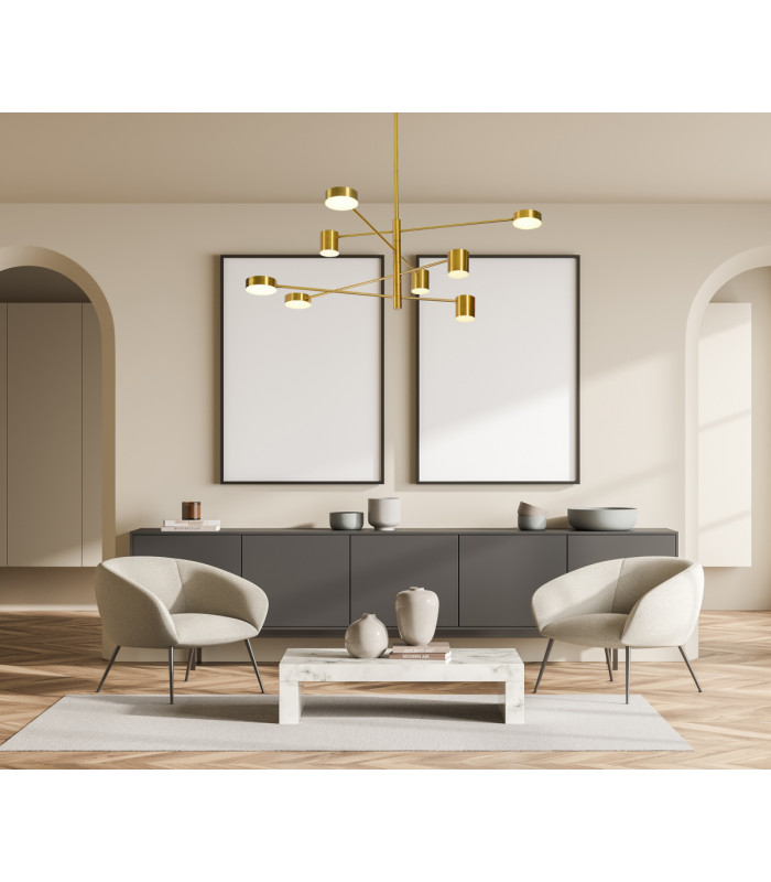 Remdal Modern Multi Arm Pendant Ceiling Light LED 3000K-3