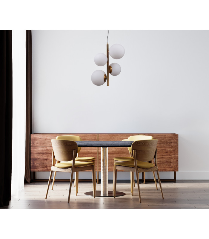 Riga Modern 2 Light Globe Pendant Ceiling Light E27+E14-3