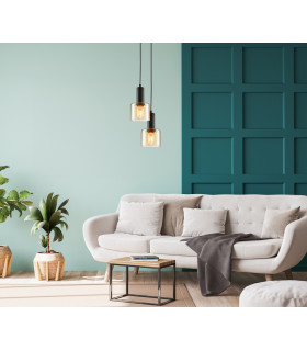 Santia Modern 1 Light Dome Pendant Ceiling Light E27-3