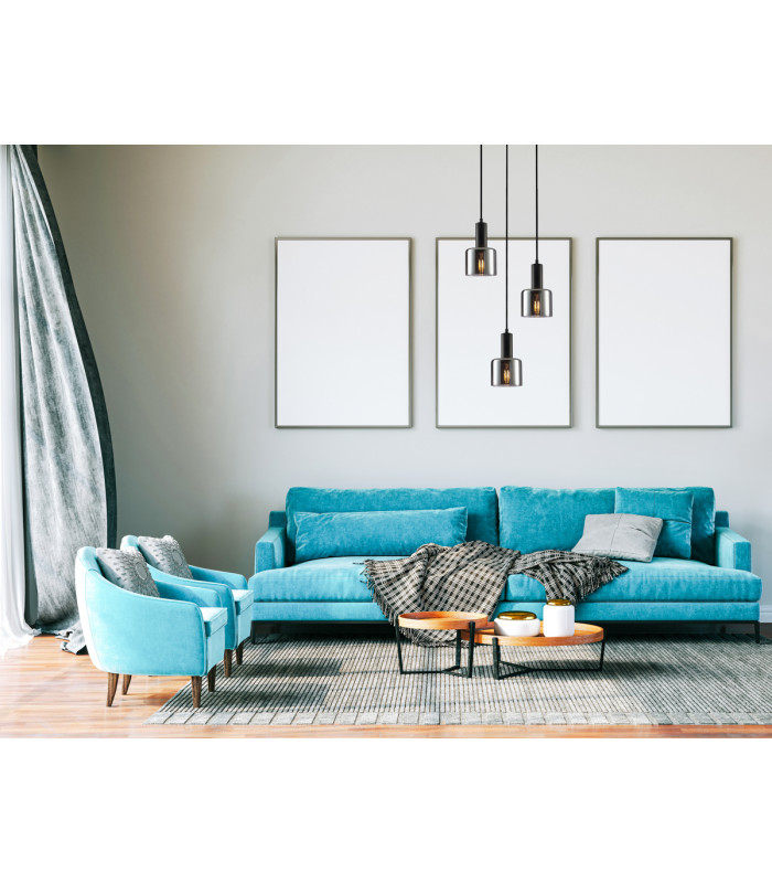 Santia Modern 3 Light Cluster Pendant Ceiling Light E27-3