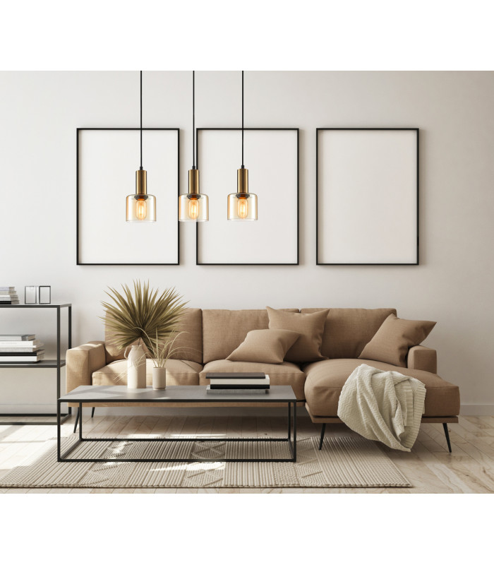 Santia Modern 3 Light Bar Pendant Ceiling Light E27-3