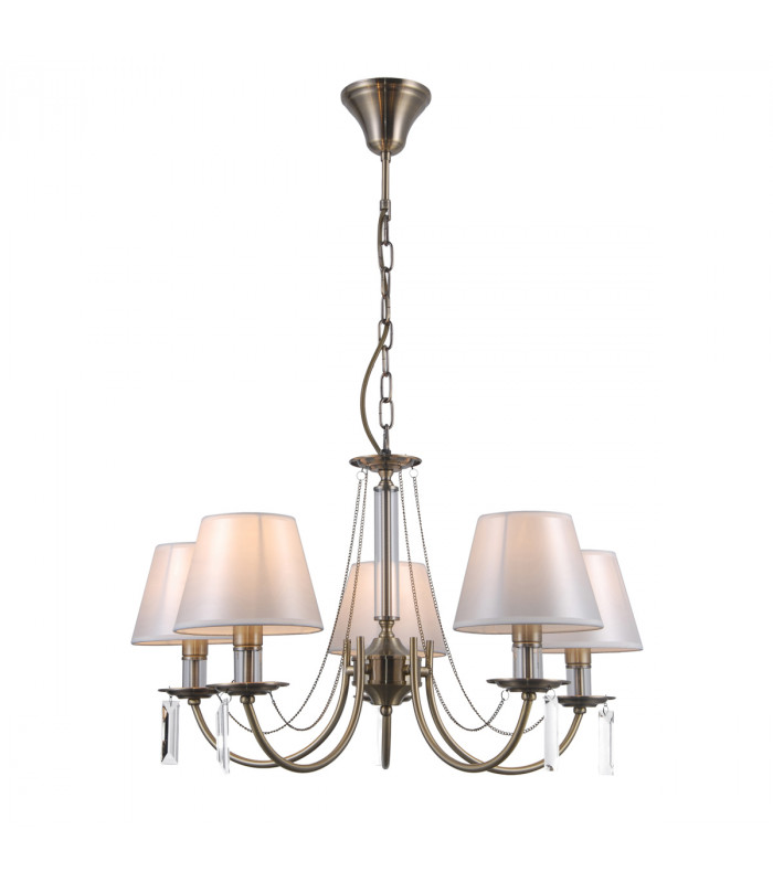 Solana Classic 5 Light Multi Arm Chandelier with Shades E14-2