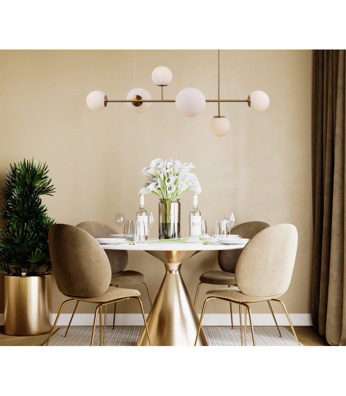 Vailante Modern 6 Light Bar Pendant Ceiling Light E27+E14-3