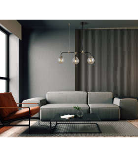 Valpena Industrial Retro 3 Light Bar Pendant Ceiling Light E14-3