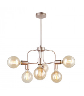 Kristy Industrial Retro 6 Light Multi Arm Semi Flush Ceiling Lamp E27-1