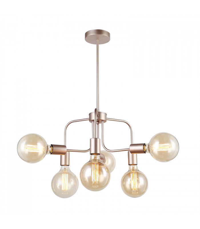 Kristy Industrial Retro 6 Light Multi Arm Semi Flush Ceiling Lamp E27-1