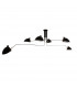 Davis Industrial Retro 6 Light Semi Flush Ceiling Light E27-1