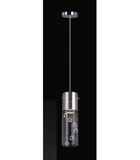 Cordell Crystals 1 Light Slim Pendant Ceiling Light GU10-1