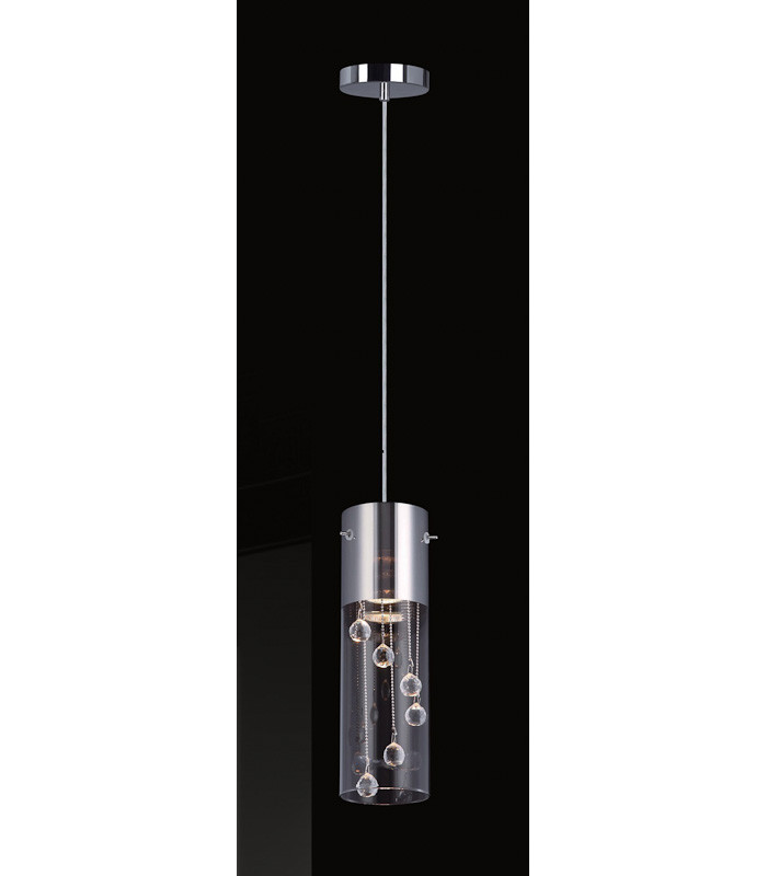 Cordell Crystals 1 Light Slim Pendant Ceiling Light GU10-1