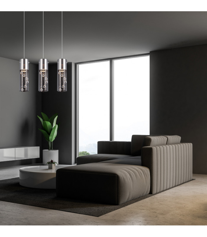 Cordell Crystals 3 Light Bar Pendant Ceiling Light GU10-3