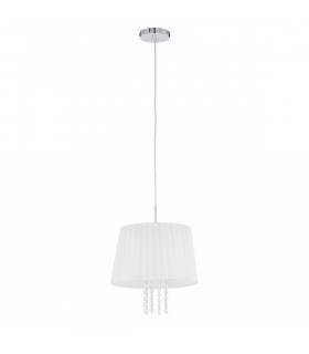 Luisa Crystals 1 Light Cylindrical Pendant Ceiling Light E14-1