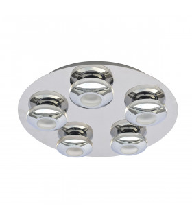 Elias Modern 5 Light Shade Cluster Ceiling Light LED 3000K-1