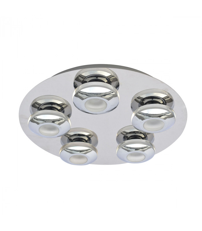 Elias Modern 5 Light Shade Cluster Ceiling Light LED 3000K-1