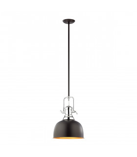 Laredo Industrial Retro 1 Light Dome Pendant Ceiling Light E27-1