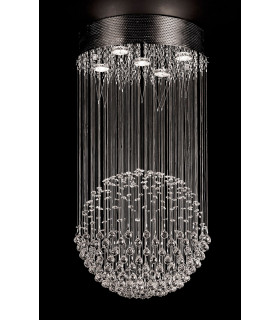Lucid Crystals 5 Light Cluster Pendant Ceiling Light GU10-1
