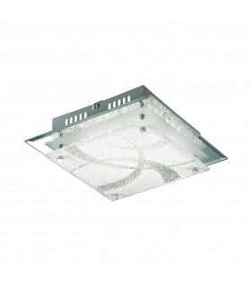 Orlando Classic 1 Light Patterned Glass Flush Ceiling Light LED 3000K-1